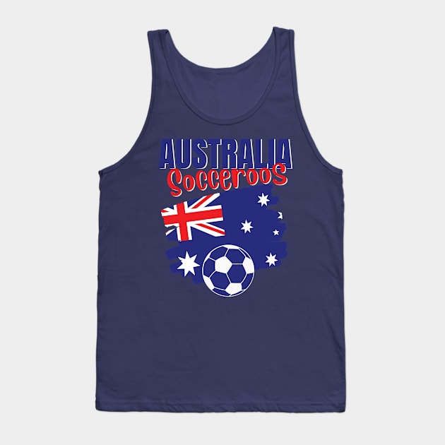 Australia socceroos Green and Gold Army Tank Top by Ashley-Bee